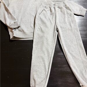 ALO Yoga Gray Sweatsuit Set | Crewneck + Joggers | Women’s XS